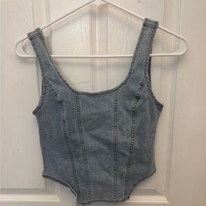 Denim Sleeveless Women's Top